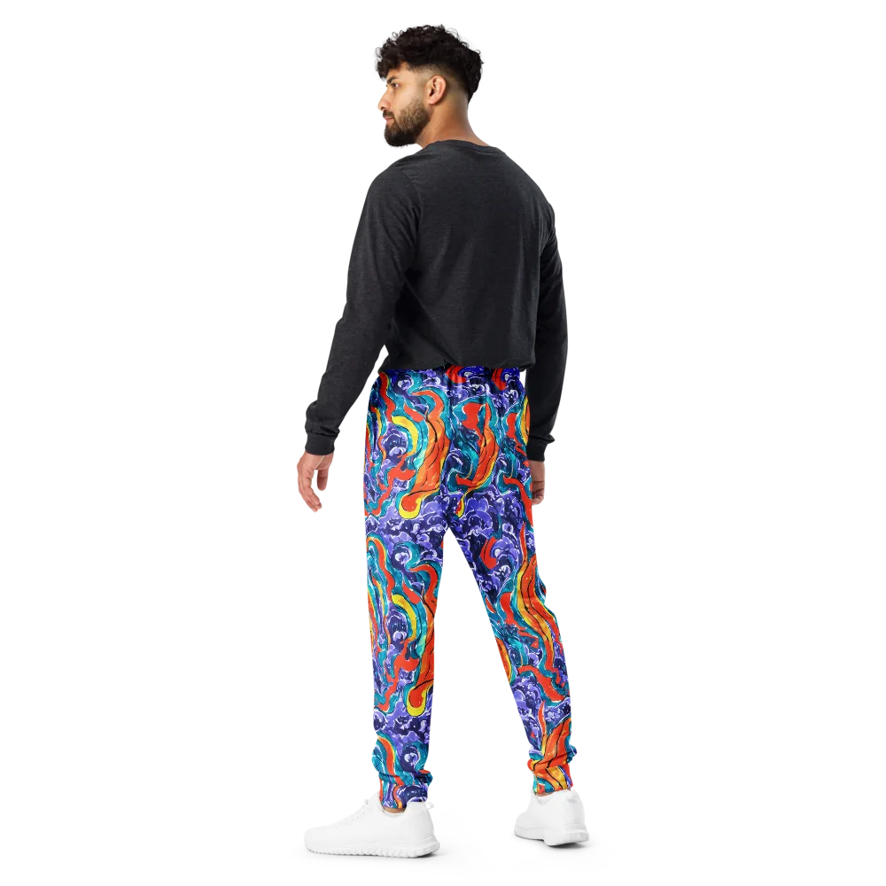 Galactic Waves on Men's Joggers — Back