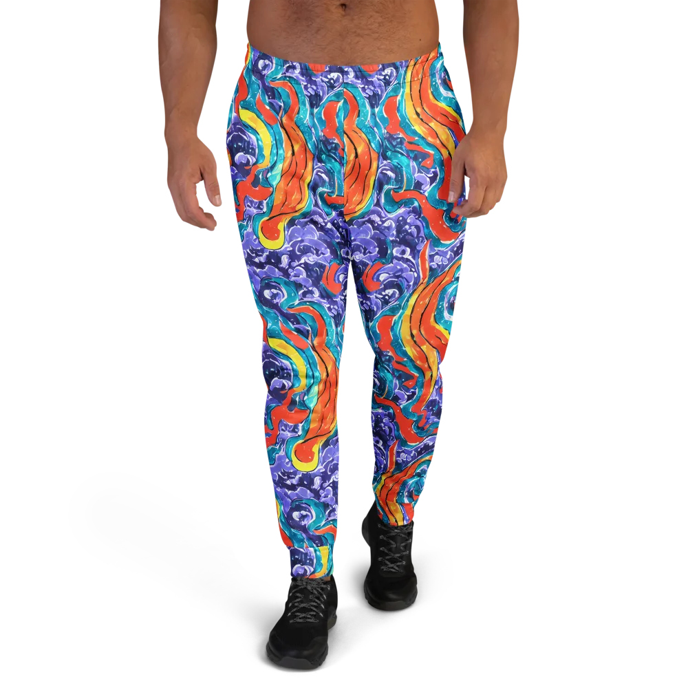 Galactic Waves on Men's Joggers — Front