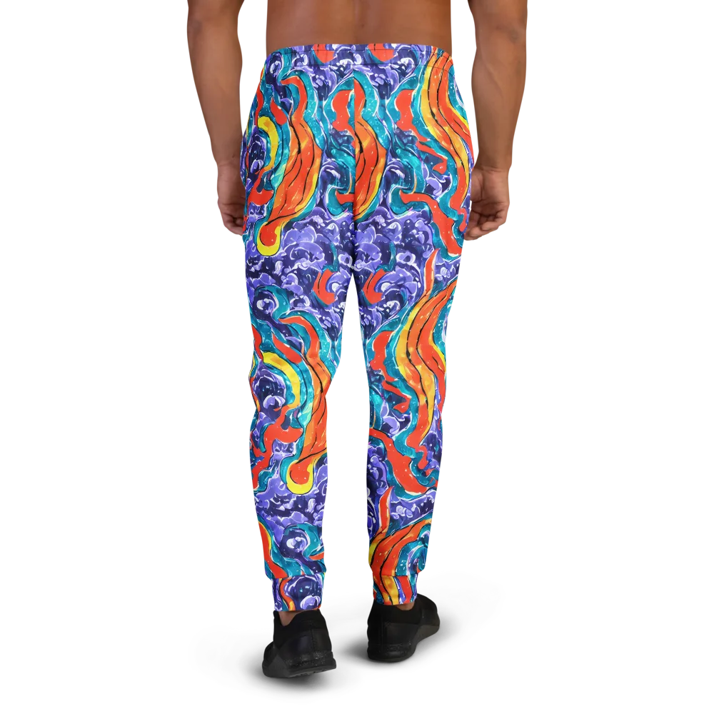 Galactic Waves on Men's Joggers — Back