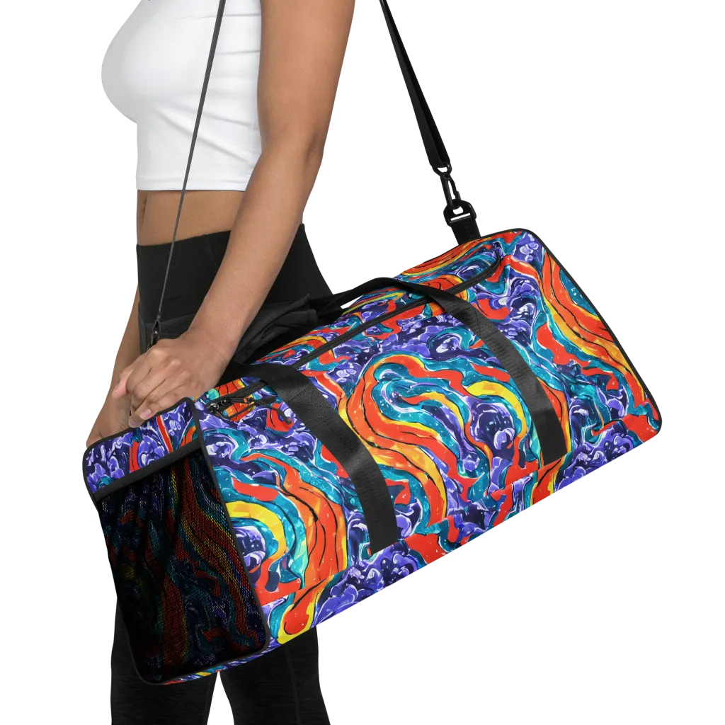 Galactic Waves on Duffle Bag — Front