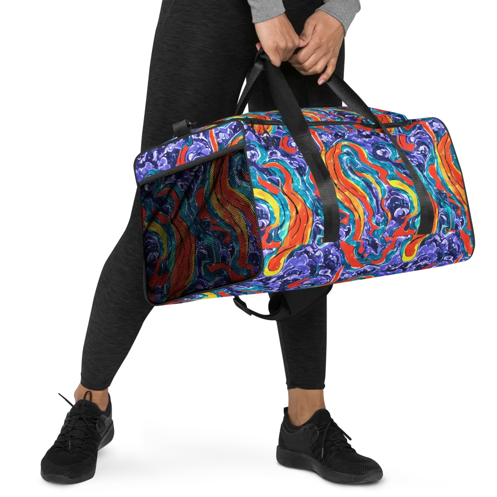 Galactic Waves on Duffle Bag — Right Front