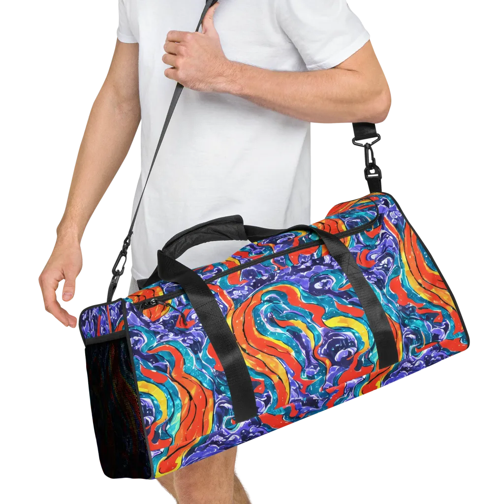 Galactic Waves on Duffle Bag — Right Front