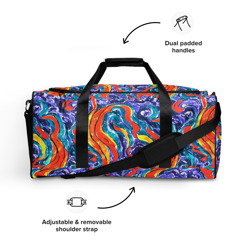 Galactic Waves on Duffle Bag — Front
