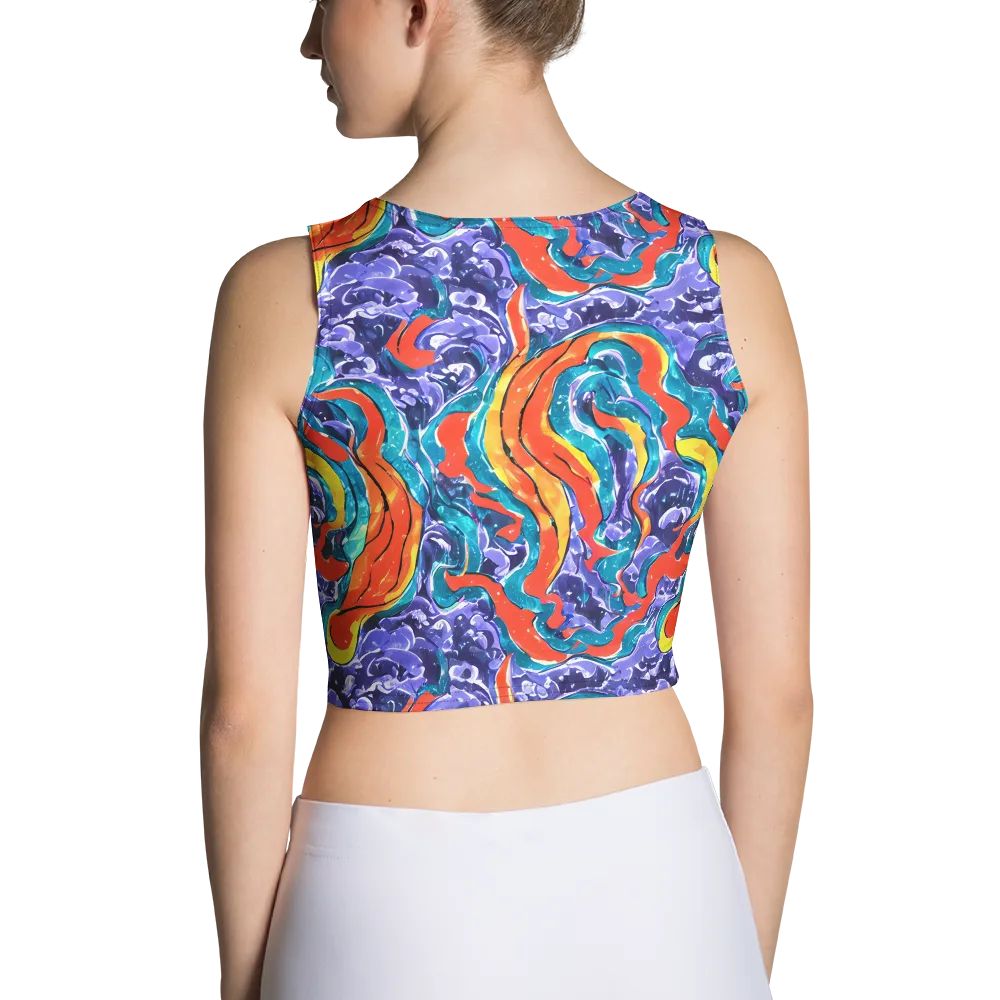 Galactic Waves on Crop Top — Back