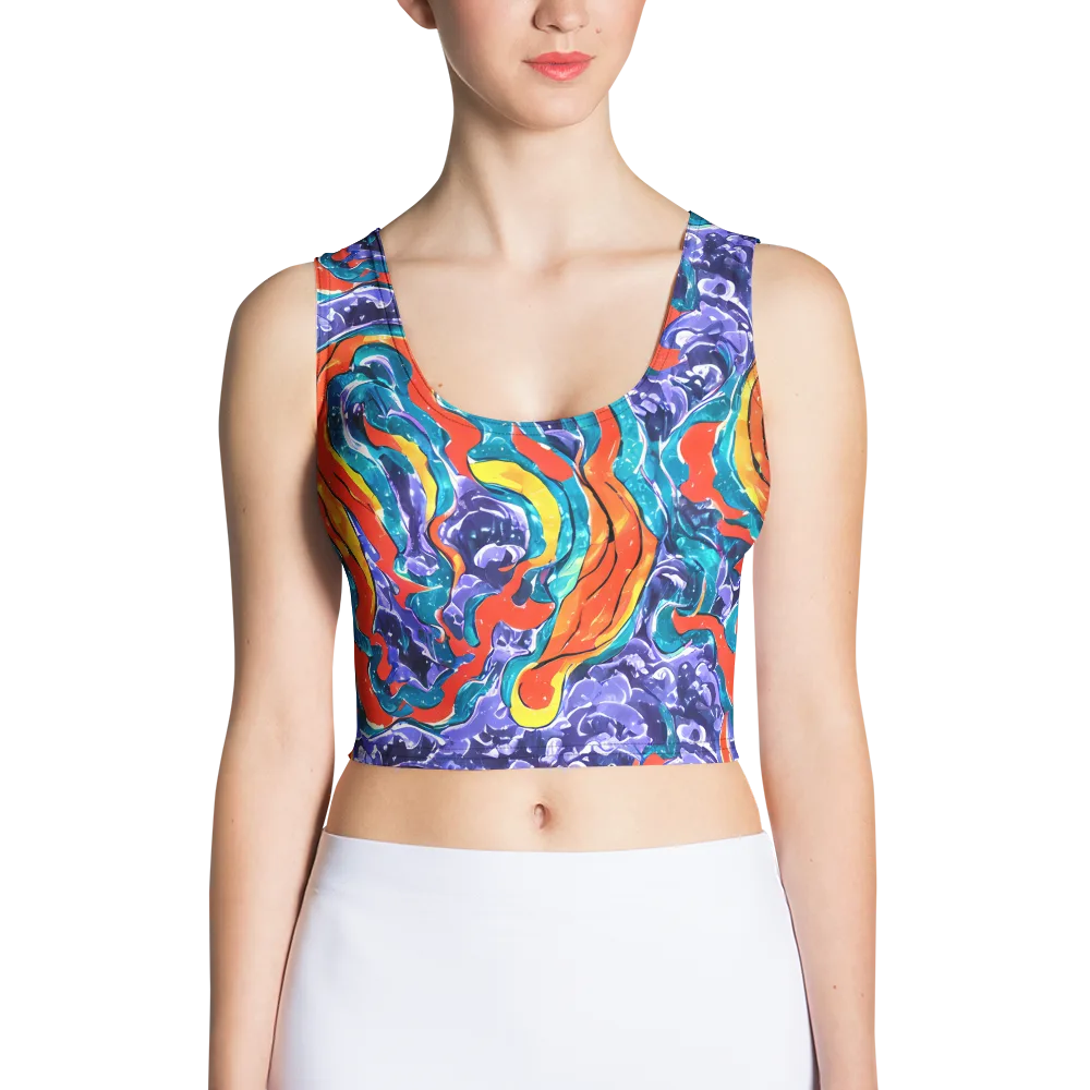 Galactic Waves on Crop Top — Front