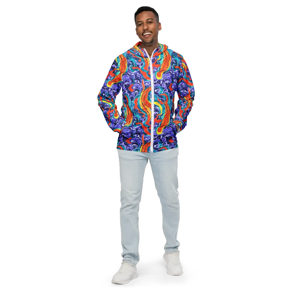 Galactic Waves on Men's Windbreaker — Front