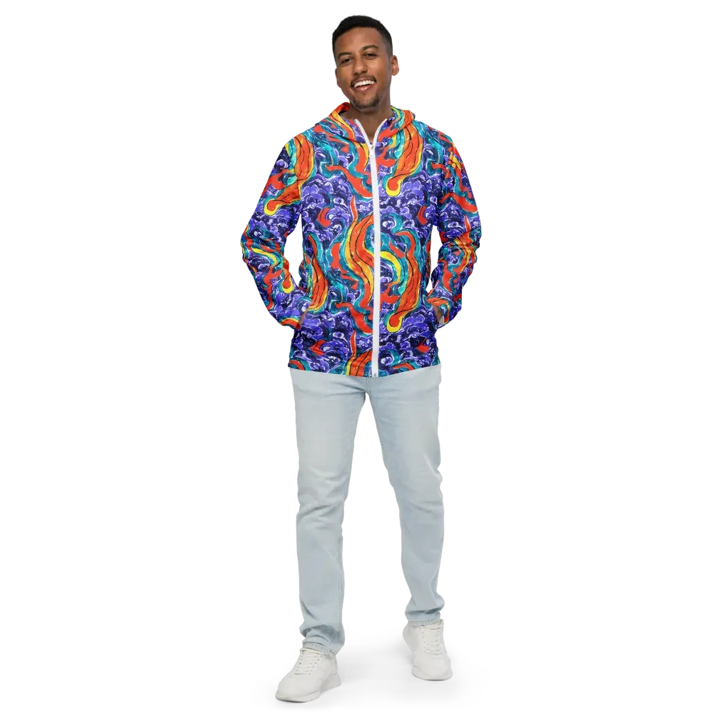 Galactic Waves on Men's Windbreaker — Front
