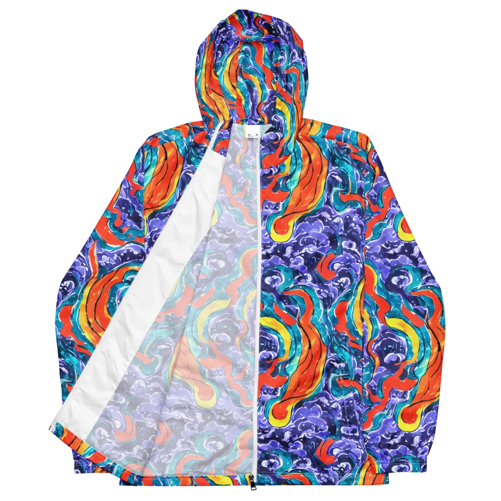 Galactic Waves on Men's Windbreaker — Front