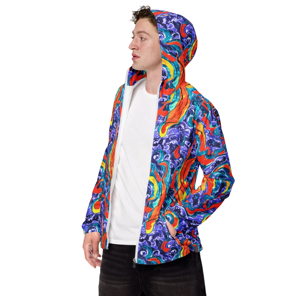 Galactic Waves on Men's Windbreaker — Left Front