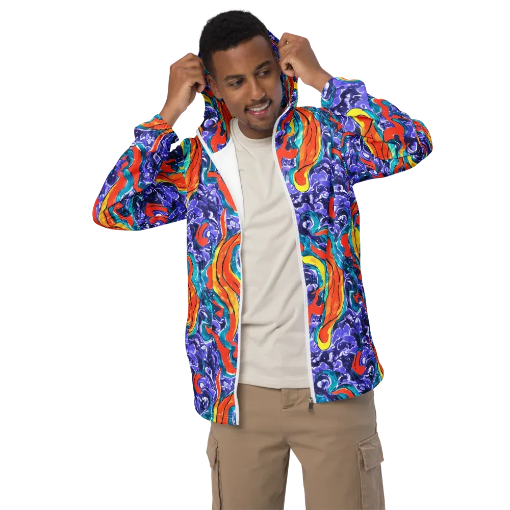 Galactic Waves on Men's Windbreaker — Front