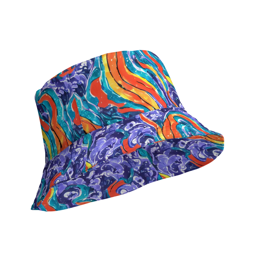 Galactic Waves on Reversible Bucket Hat — Product details Outside