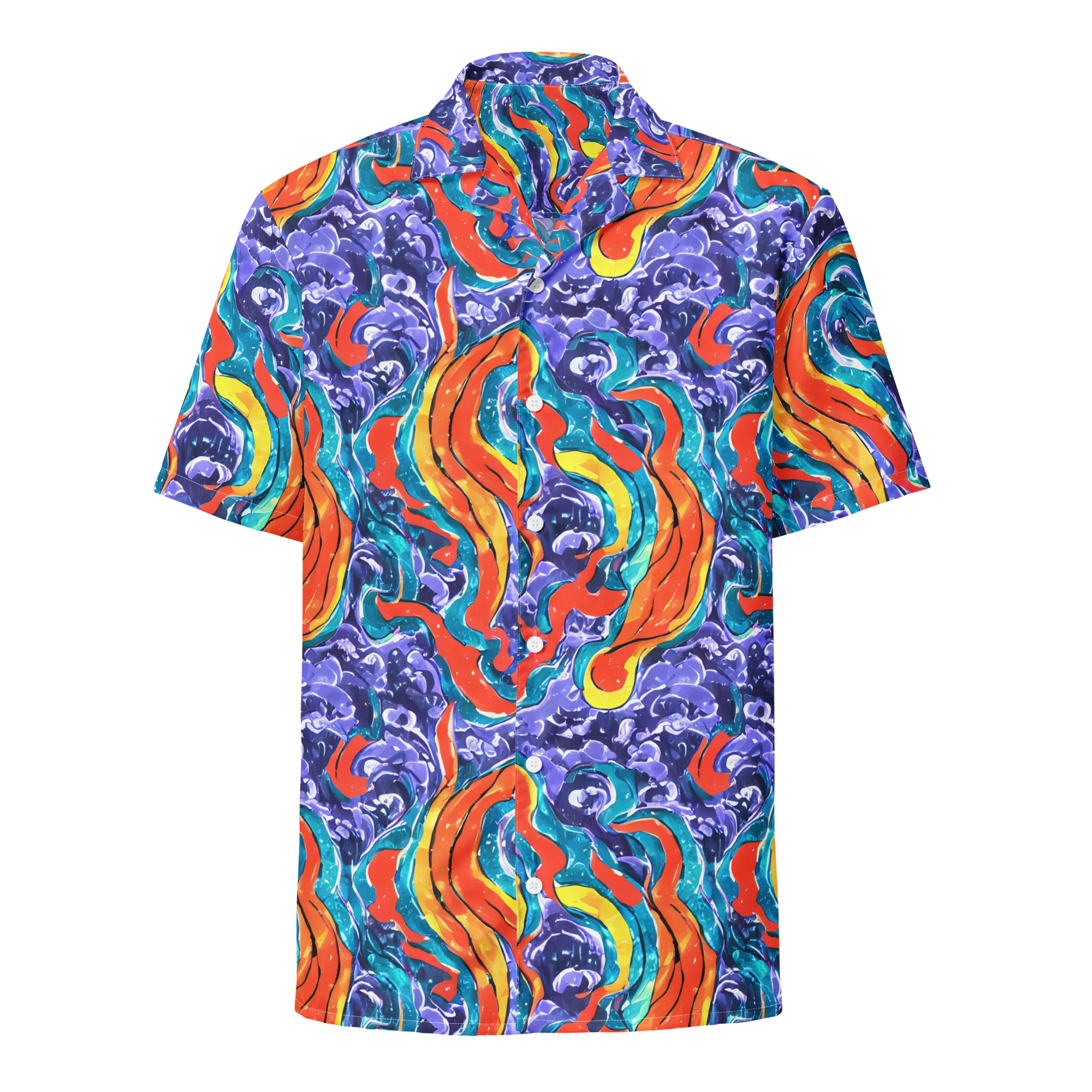 Galactic Waves on Button Shirt — Front