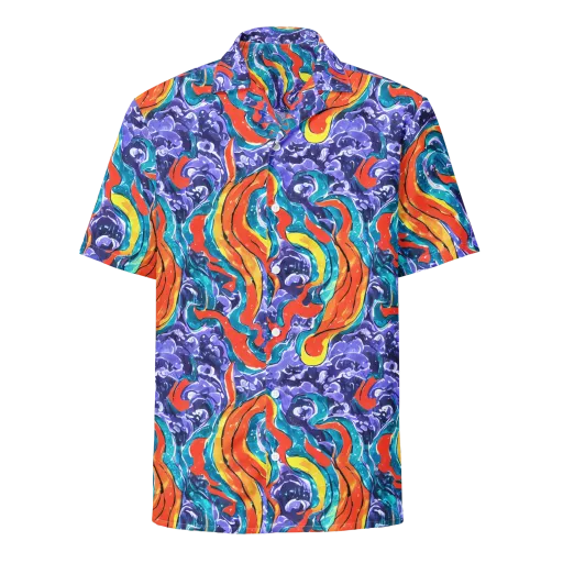 Galactic Waves on a Button Shirt