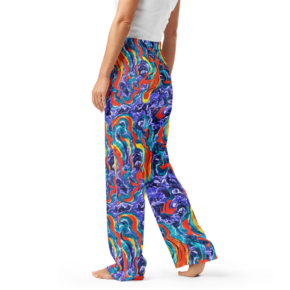 Galactic Waves on Women's Pajama Pants — Left