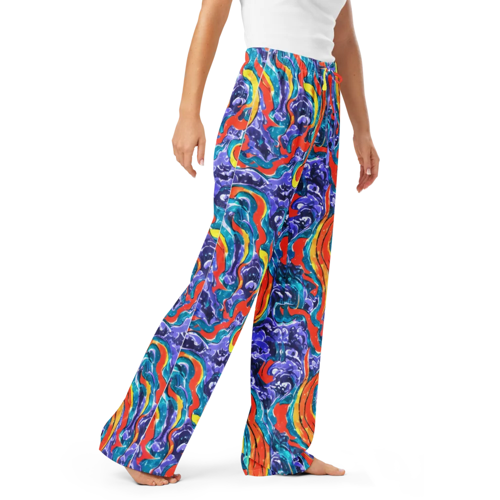 Galactic Waves on Women's Pajama Pants — Right Front