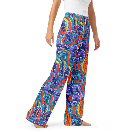 Galactic Waves on a Women's Pajama Pants