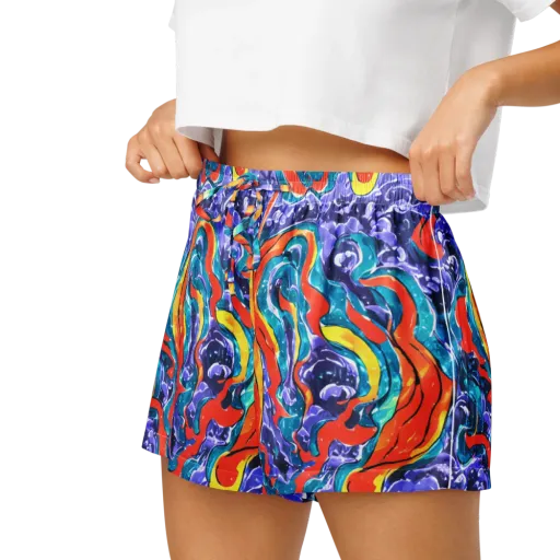 Galactic Waves on a Women's Pajama Shorts