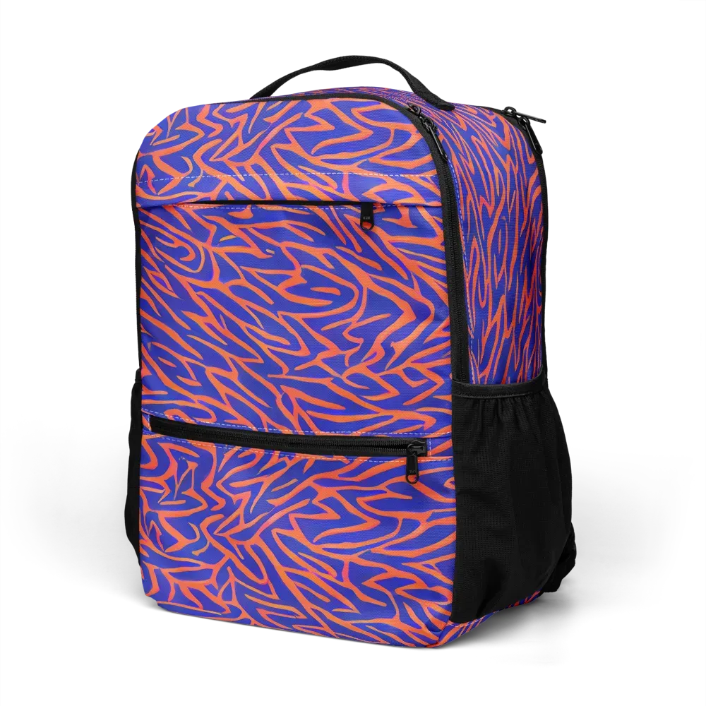 Sapphire Swirl on Utility Backpack — Left Front