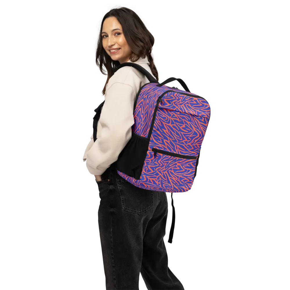 Sapphire Swirl on Utility Backpack — Back