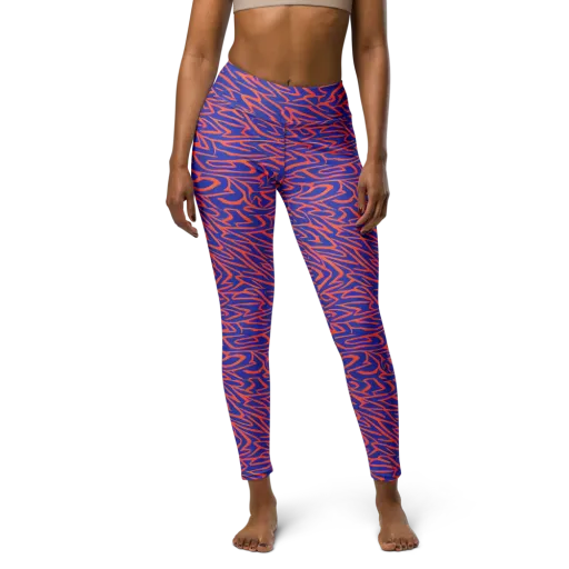 Sapphire Swirl on a Yoga Leggings