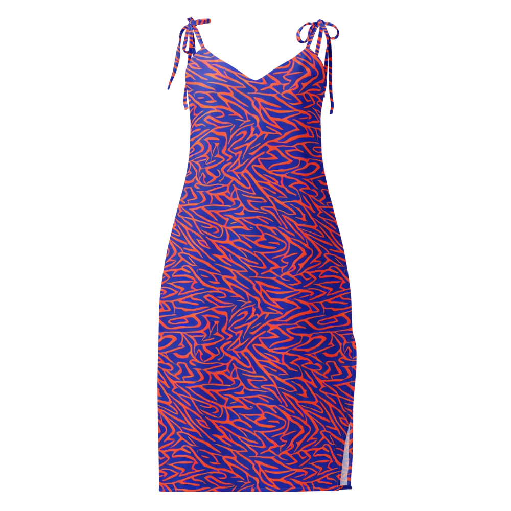Sapphire Swirl on Slip Dress — Front