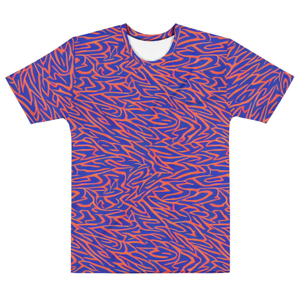 Sapphire Swirl on Men's Cotton Crew Neck T-Shirt — Front