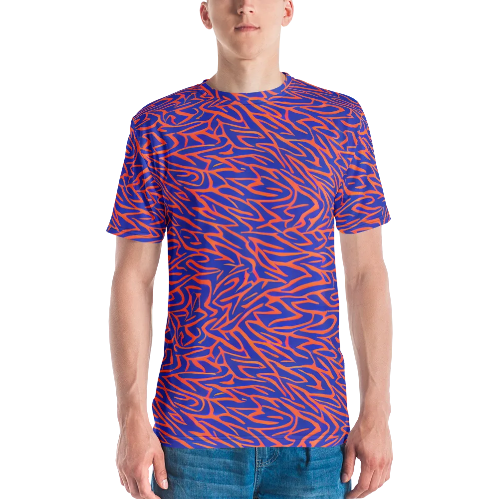 Sapphire Swirl on Men's Crew Neck T-Shirt — Front