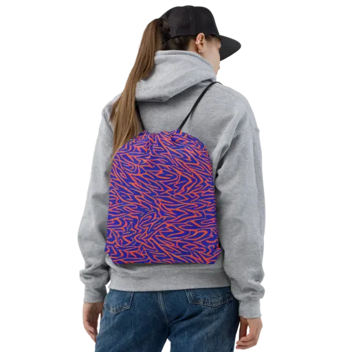 Sapphire Swirl on a Drawstring Bag