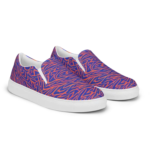 Sapphire Swirl on a Women's Slip-On Canvas Shoes