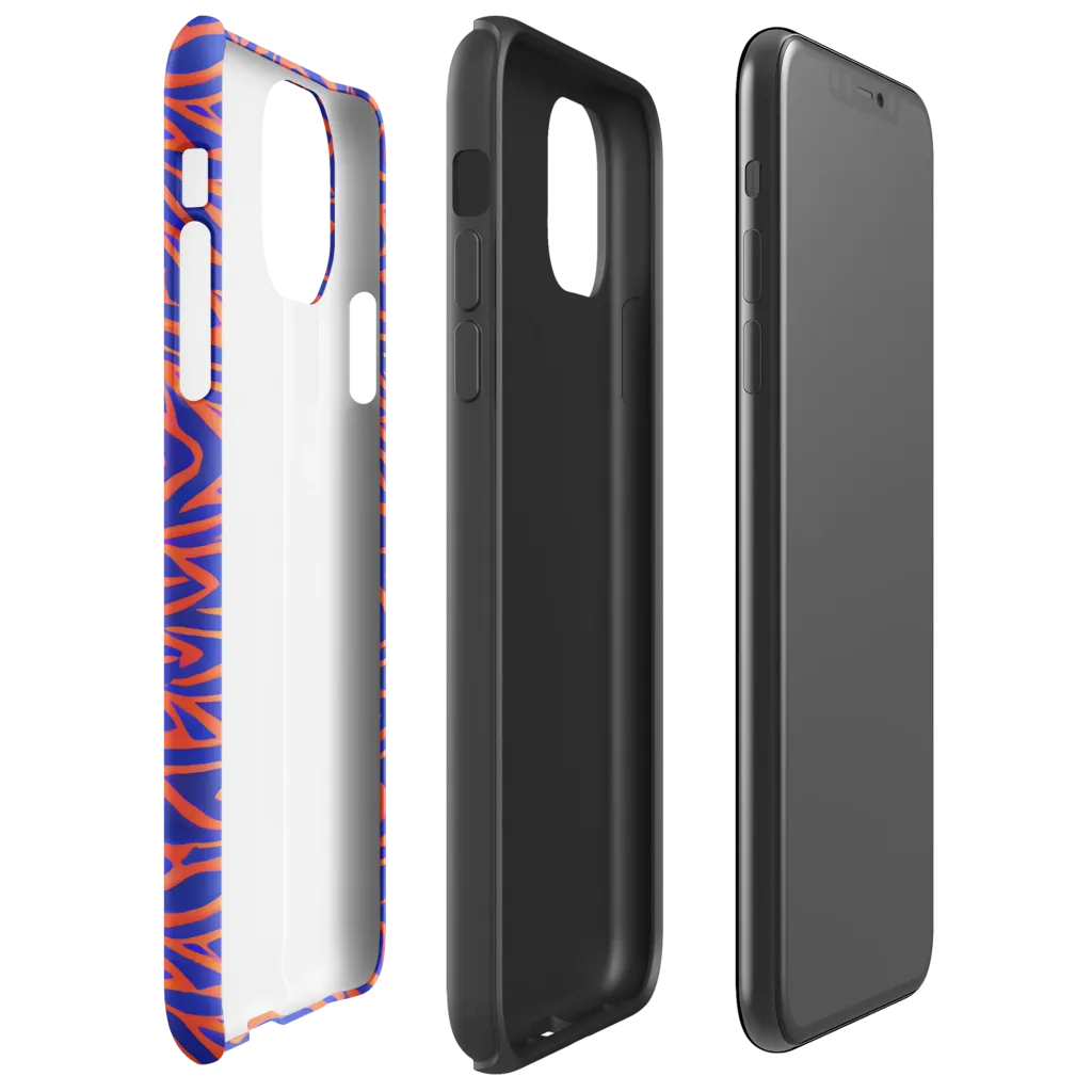 Sapphire Swirl on Tough Case for iPhone® — Right