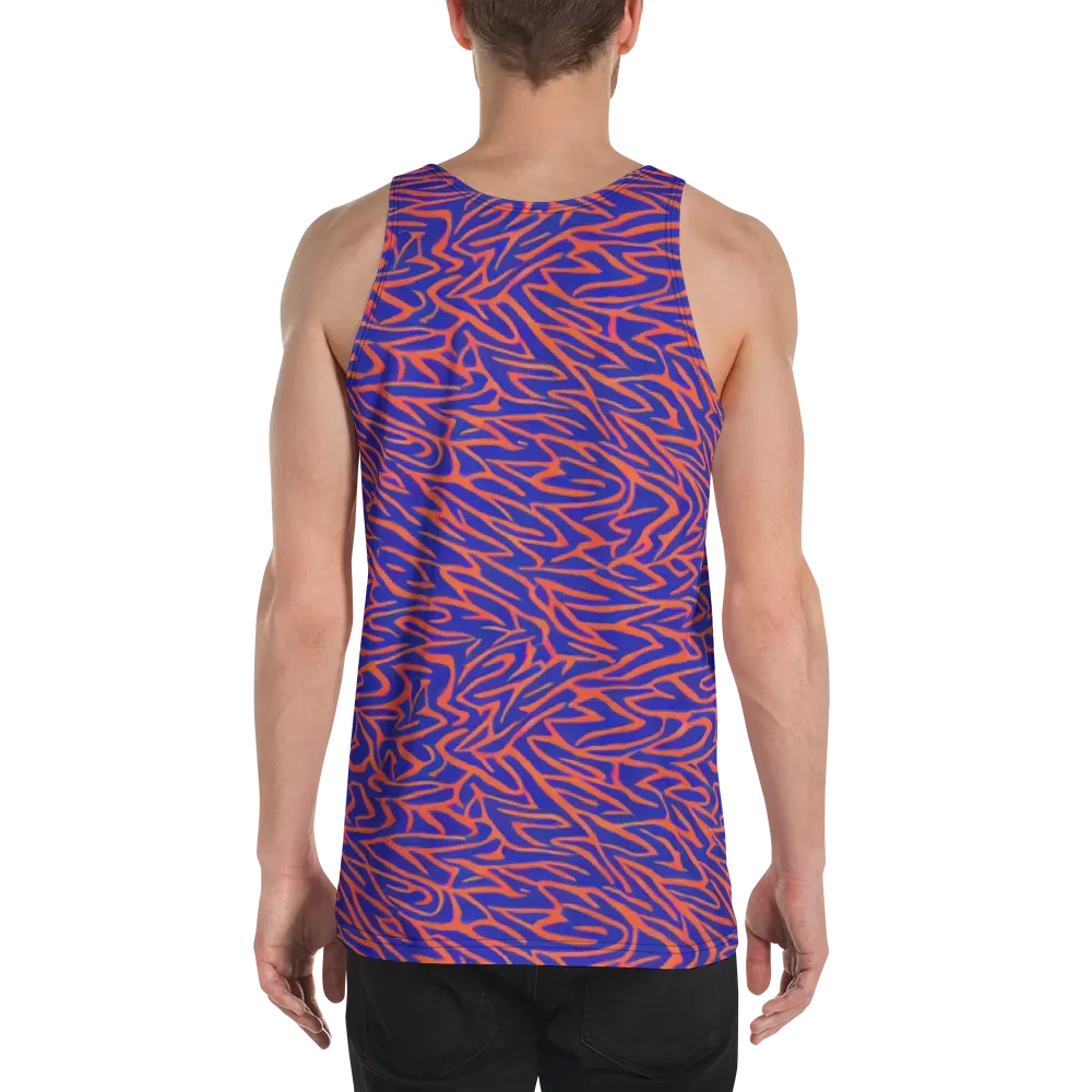 Sapphire Swirl on Men's Tank Top — Back