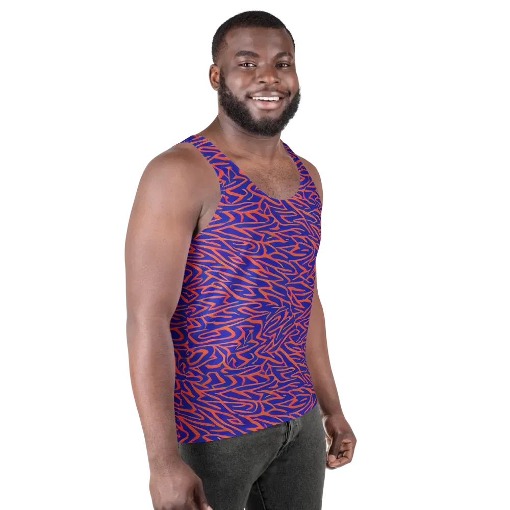 Sapphire Swirl on Men's Tank Top — Right Front