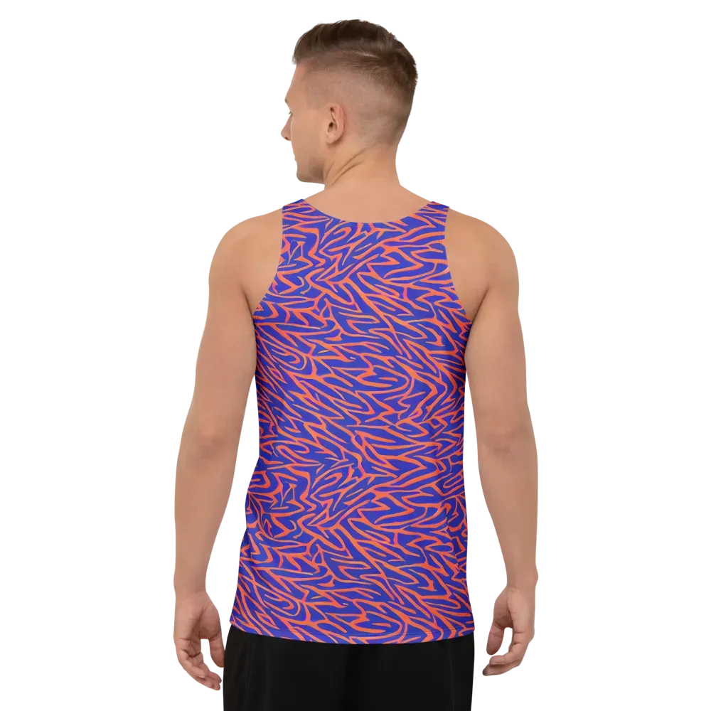Sapphire Swirl on Men's Tank Top — Back