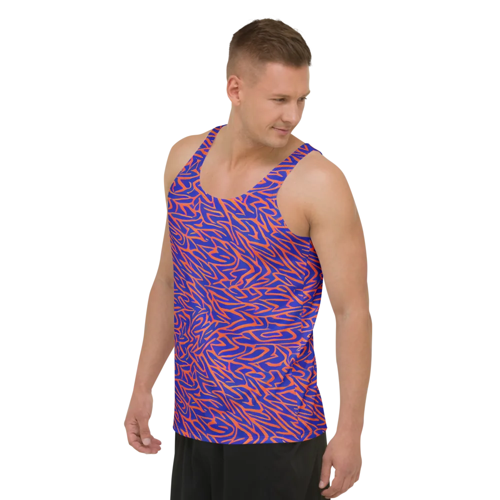 Sapphire Swirl on Men's Tank Top — Left Front