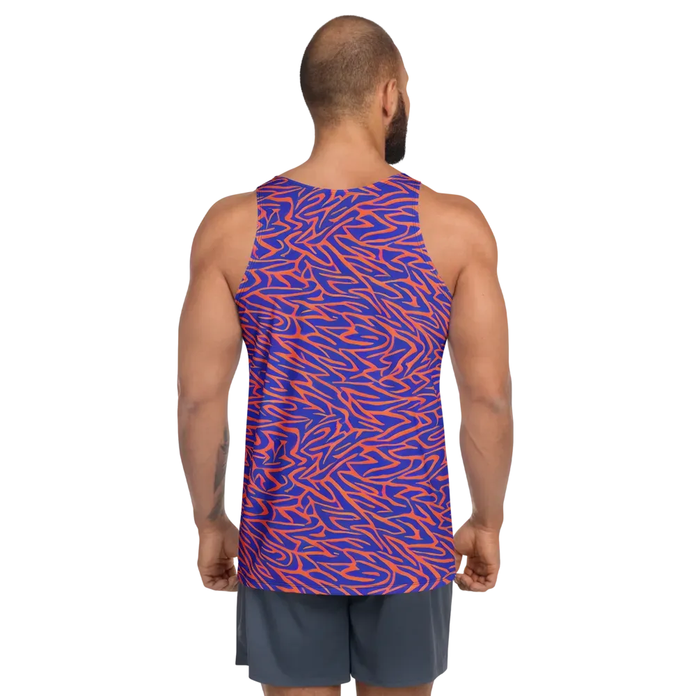 Sapphire Swirl on Men's Tank Top — Back