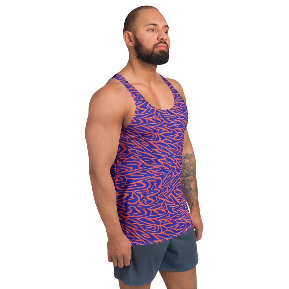 Sapphire Swirl on Men's Tank Top — Right Front