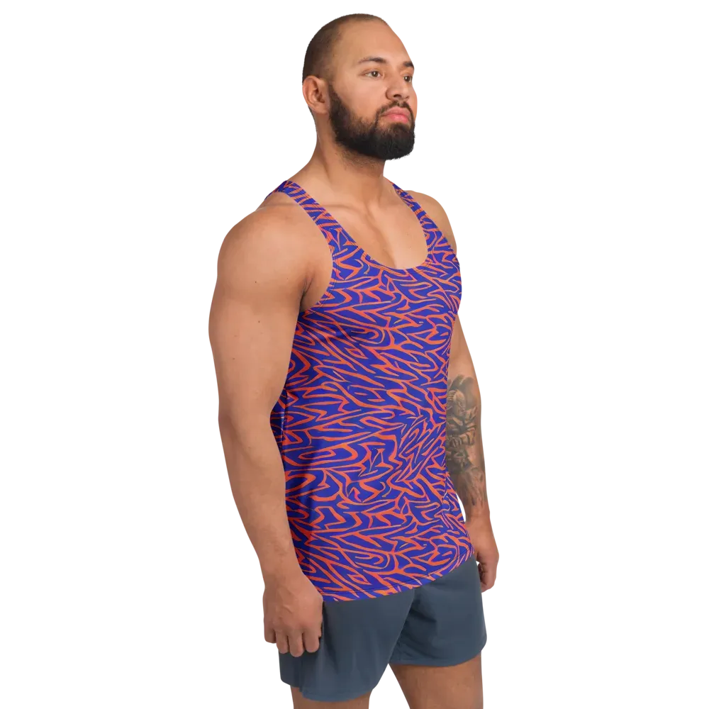 Sapphire Swirl on Men's Tank Top — Right Front