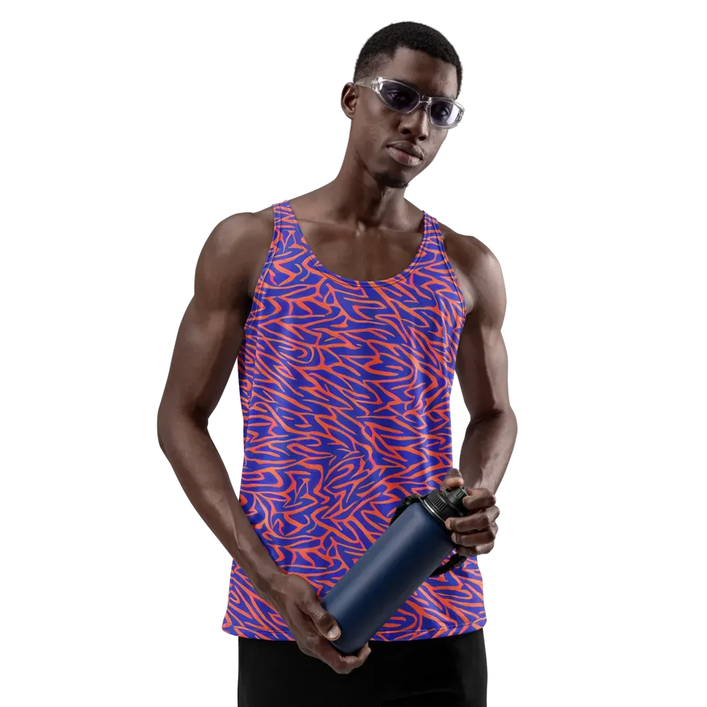 Sapphire Swirl on Men's Tank Top — Front