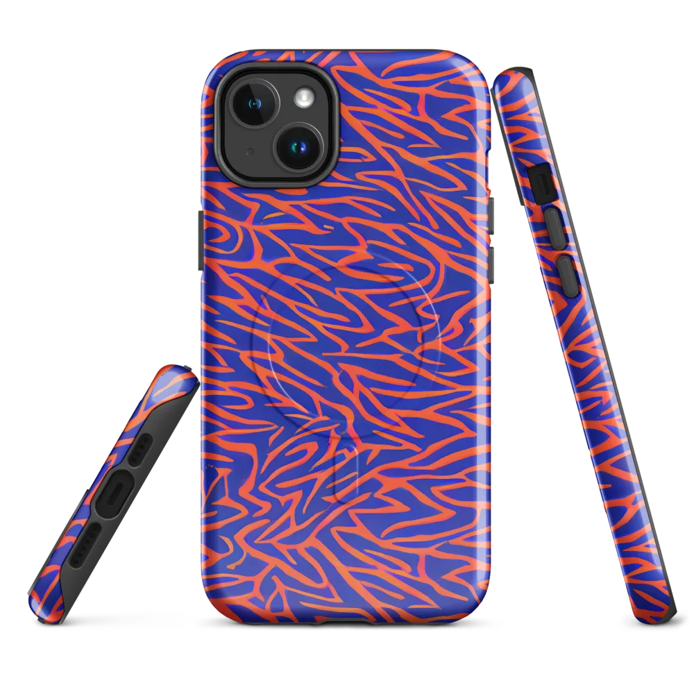 Sapphire Swirl on MagSafe Tough Case for iPhone® — Front