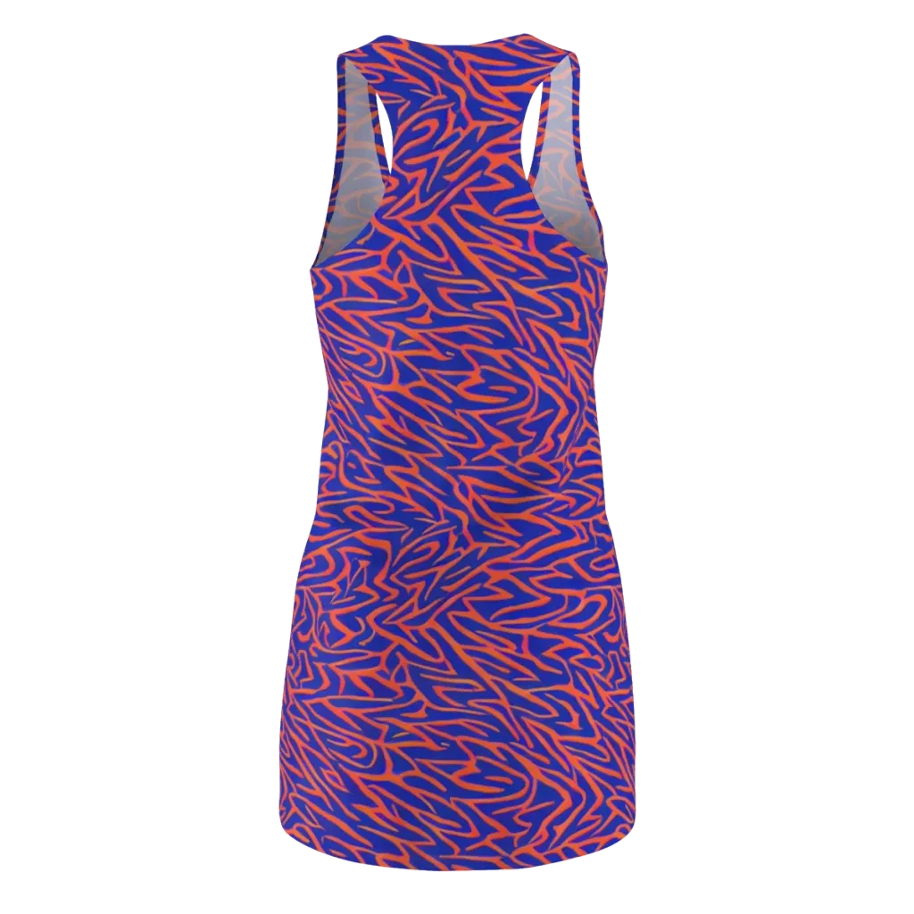 Sapphire Swirl on Racerback Dress — Back