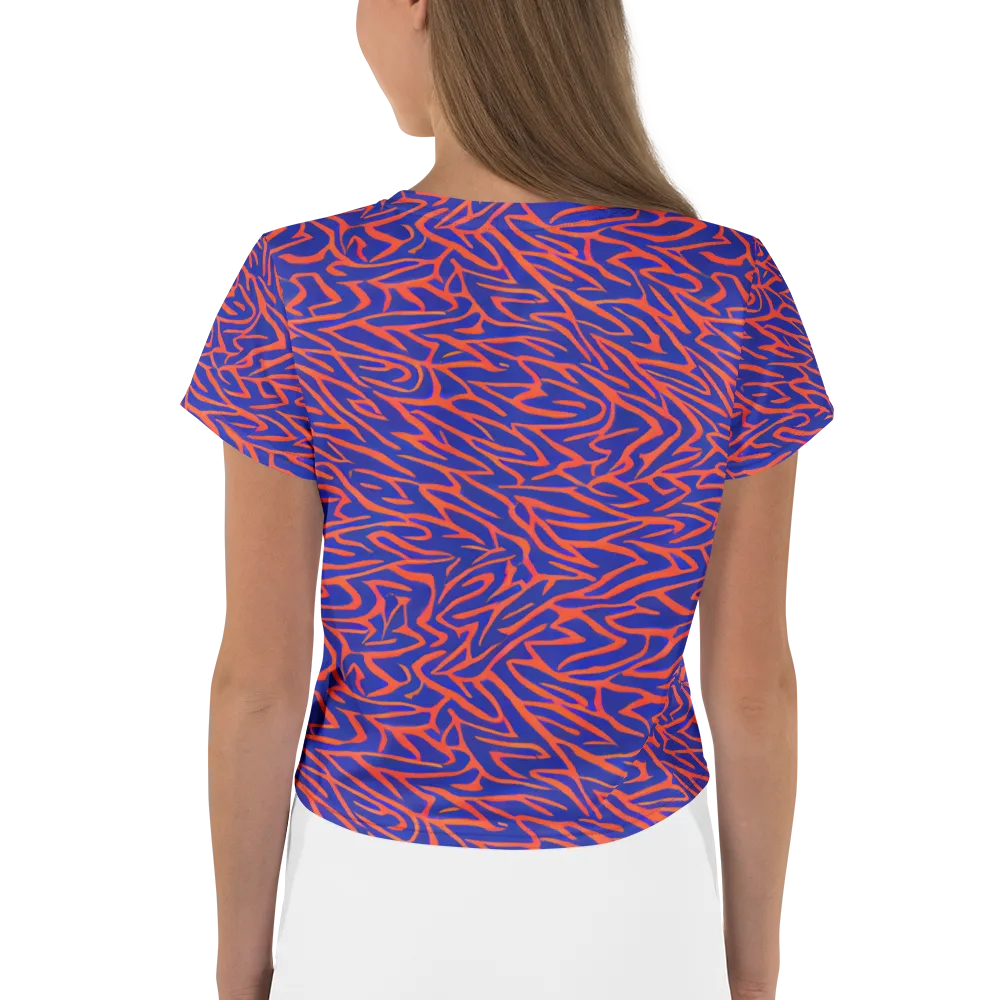 Sapphire Swirl on Crop Tee — Back