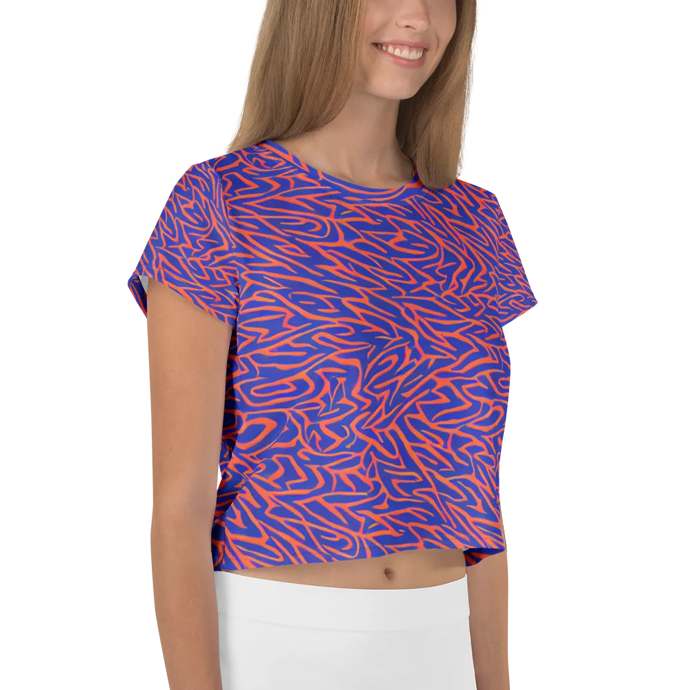 Sapphire Swirl on Crop Tee — Right