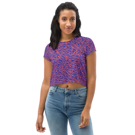 Sapphire Swirl on a Crop Tee