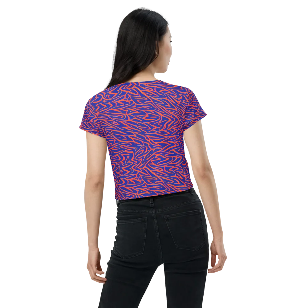 Sapphire Swirl on Crop Tee — Back