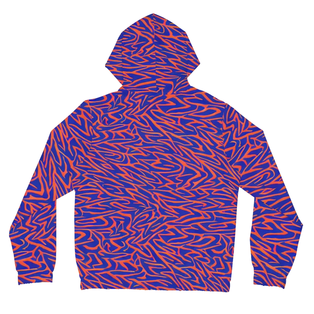Sapphire Swirl on Women's Full-Zip Hoodie — Back