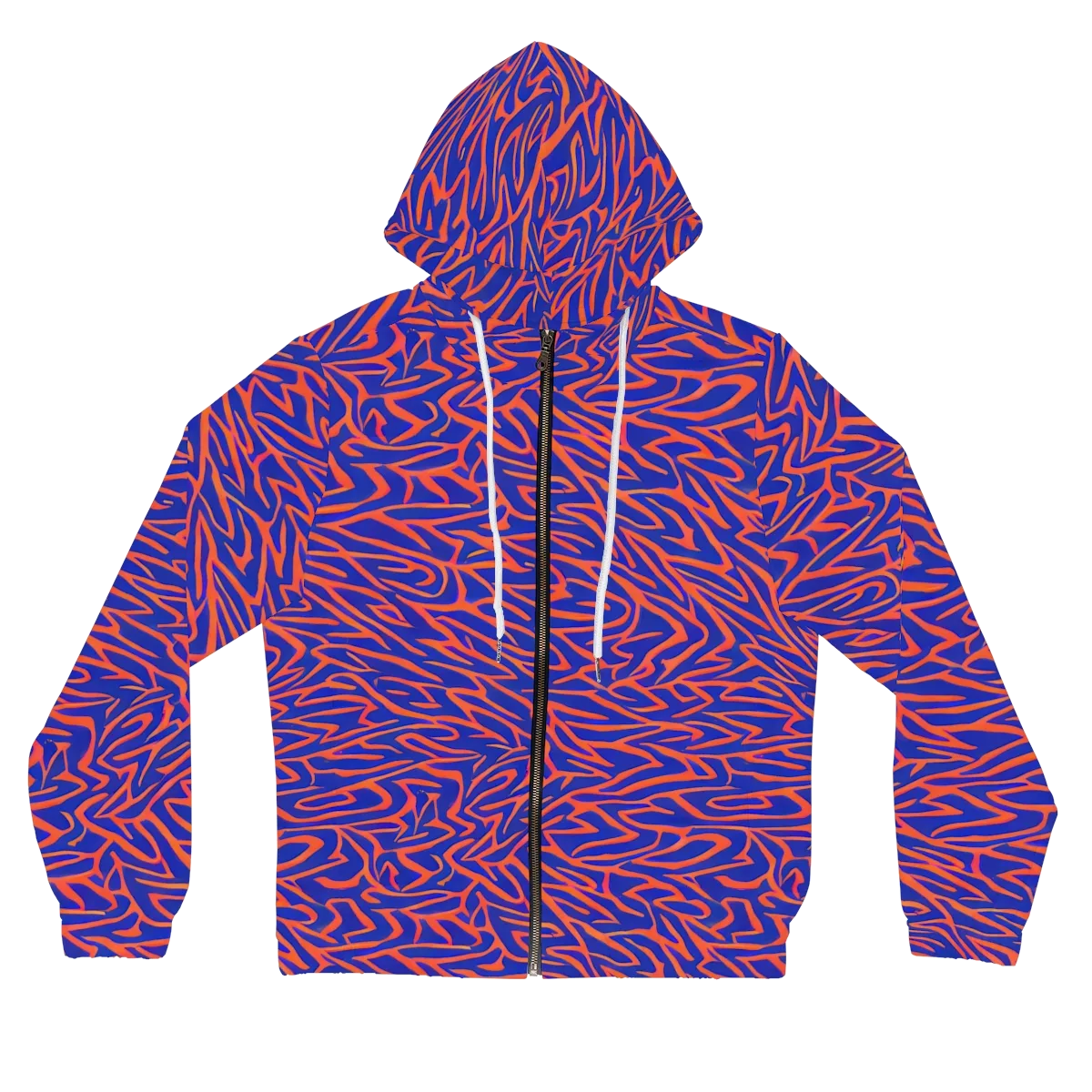 Sapphire Swirl on Women's Full-Zip Hoodie — Front