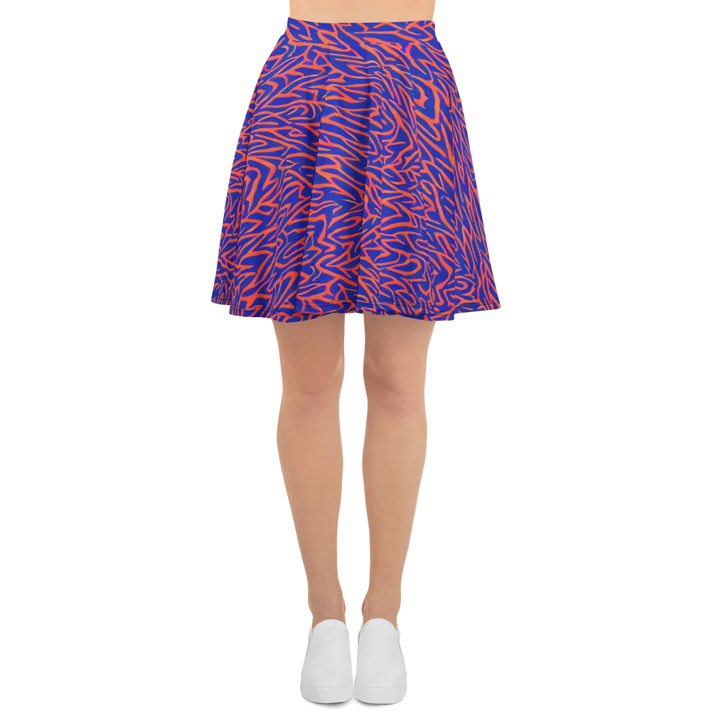 Sapphire Swirl on Skater Skirt — Front