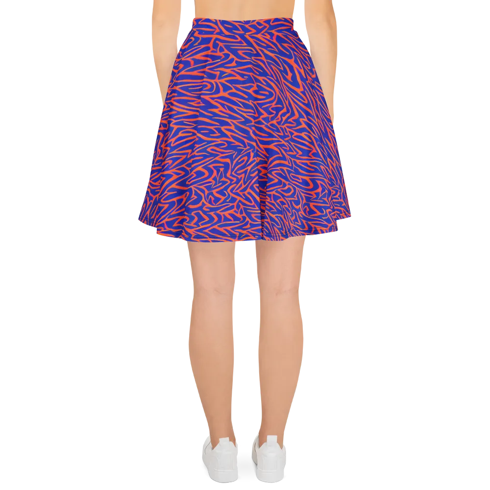 Sapphire Swirl on Skater Skirt — Back