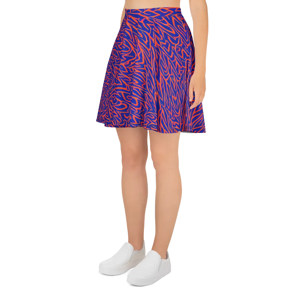 Sapphire Swirl on Skater Skirt — Left