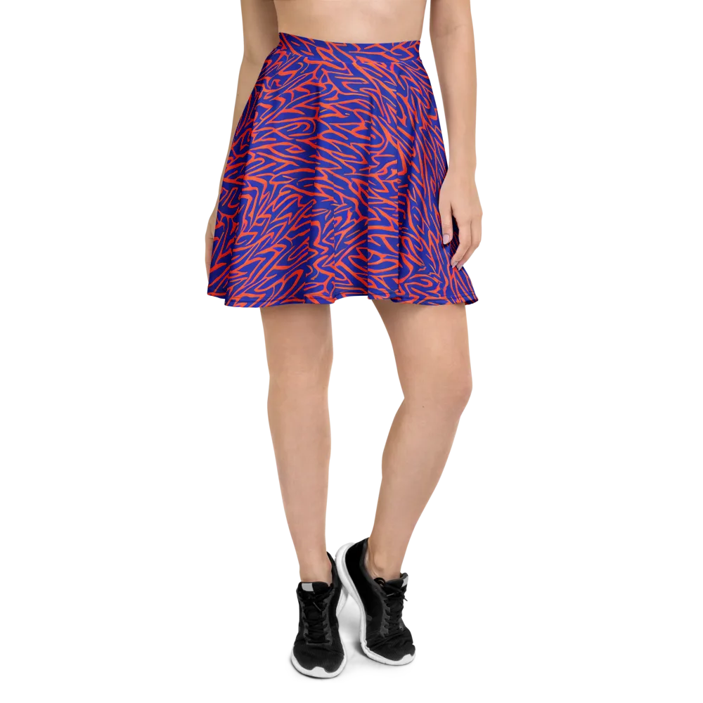 Sapphire Swirl on Skater Skirt — Front